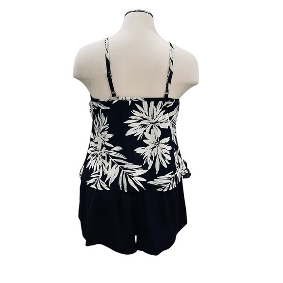Plus Size One Piece Swimsuit Tropical Print 20W Resort Pool Beach Summer - Picture 8 of 10